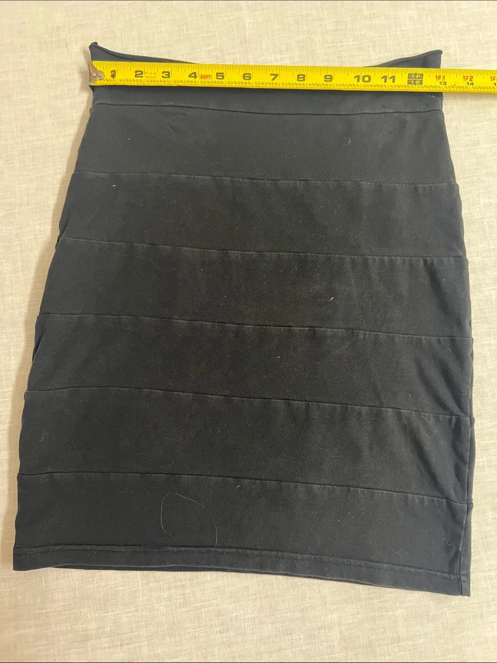🌞 H&M Black Jersey Lightweight Bandage stretchy Bodycon Mini Skirt women size M